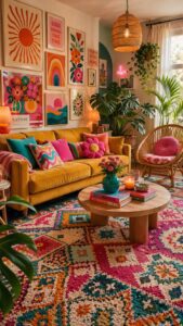 23 Cozy and Colorful Living Room Ideas That Feel Warm and Full of Personality